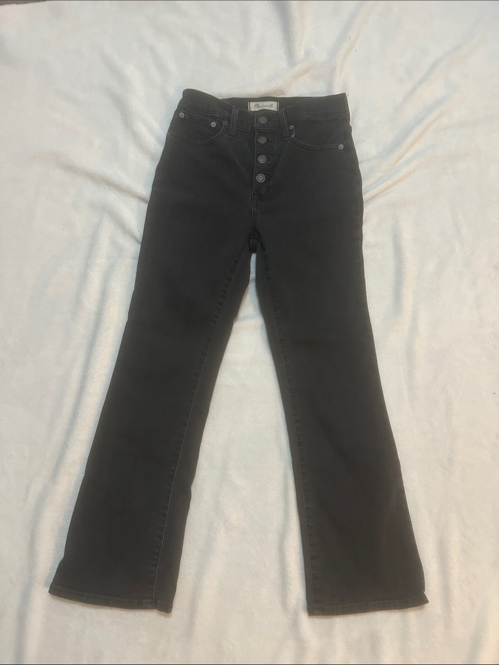 Madewell Women’s Jeans Cali Demi Boot Charcoal Button Fly Size 26
